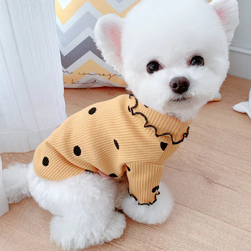 Polka Pup Turtleneck Tee