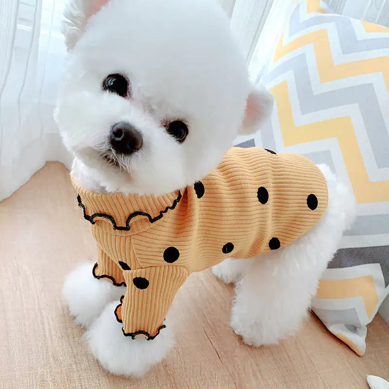 Polka Pup Turtleneck Tee